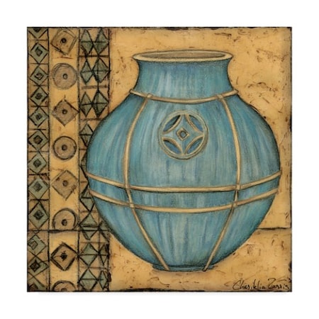 Chariklia Zarris 'Square Cerulean Pottery I' Canvas Art,14x14